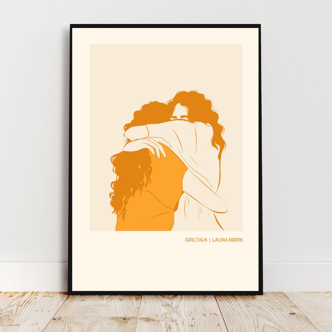 "Til Stede" A3 Plakat - GirlTalk x Laura Mørk